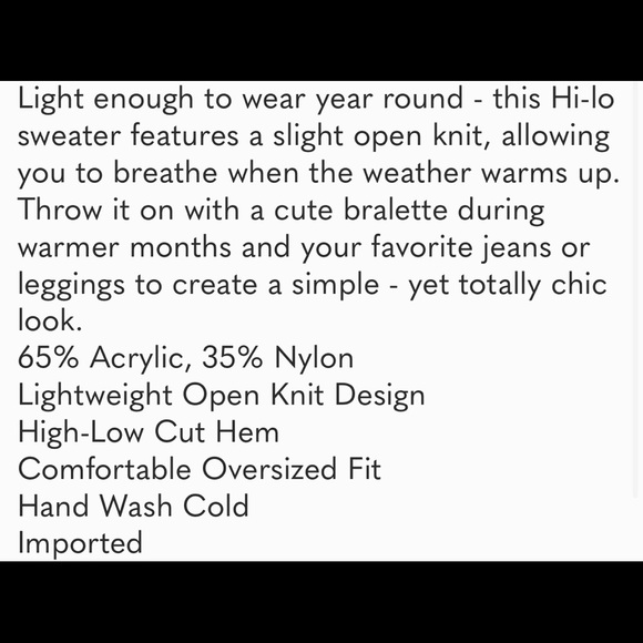 Pink Sweater, Hi-Lo Crew Neck, Brand New, Mauve, Lightweight, Open Knit Design - Picture 3 of 4